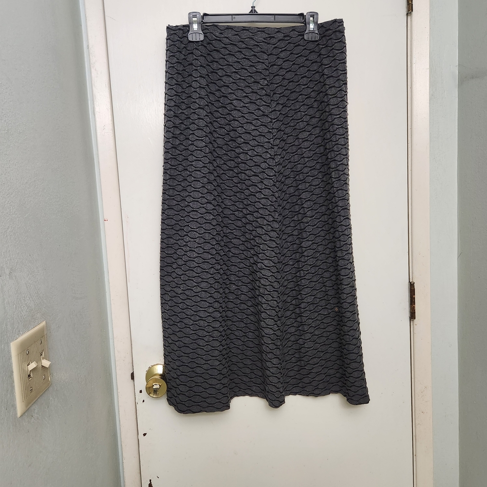 Source Unknown Textured Black A-Line Skirt